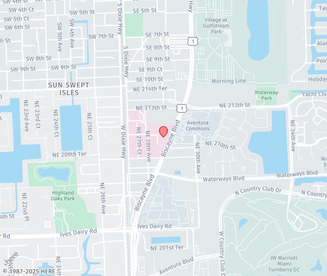 Location Map: 21110 Biscayne Blvd Aventura, FL 33180