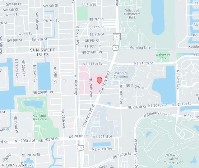Location Map: 21110 Biscayne Blvd Aventura, FL 33180